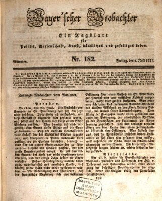 Bayer'scher Beobachter Freitag 1. Juli 1831