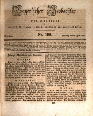 Bayer'scher Beobachter Montag 18. Juli 1831