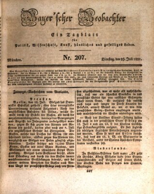 Bayer'scher Beobachter Dienstag 26. Juli 1831