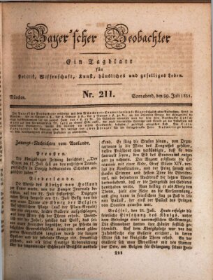 Bayer'scher Beobachter Samstag 30. Juli 1831