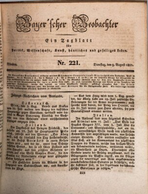 Bayer'scher Beobachter Dienstag 9. August 1831