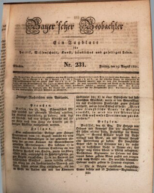 Bayer'scher Beobachter Freitag 19. August 1831