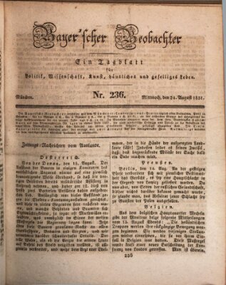 Bayer'scher Beobachter Mittwoch 24. August 1831