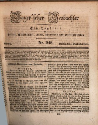 Bayer'scher Beobachter Montag 5. September 1831