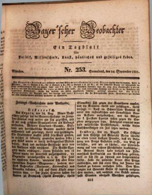 Bayer'scher Beobachter Samstag 10. September 1831