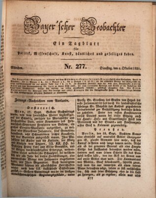 Bayer'scher Beobachter Dienstag 4. Oktober 1831