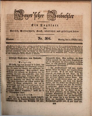 Bayer'scher Beobachter Montag 31. Oktober 1831