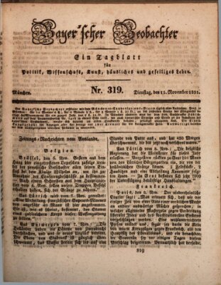 Bayer'scher Beobachter Dienstag 15. November 1831