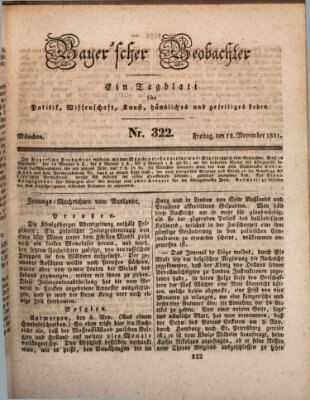 Bayer'scher Beobachter Freitag 18. November 1831