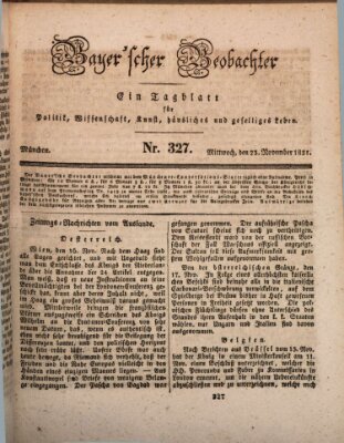 Bayer'scher Beobachter Mittwoch 23. November 1831