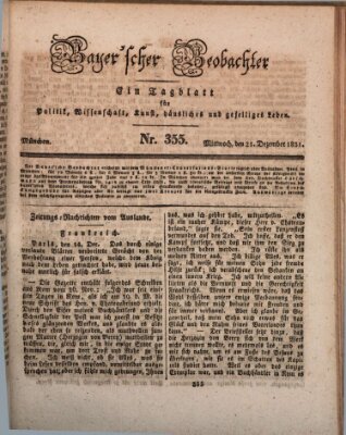 Bayer'scher Beobachter Mittwoch 21. Dezember 1831