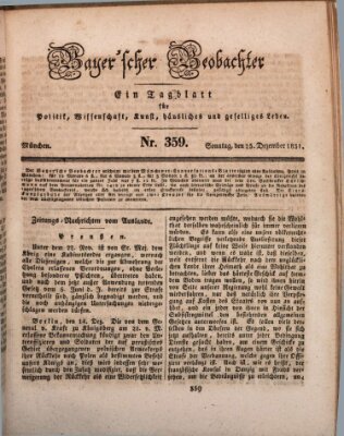 Bayer'scher Beobachter Sonntag 25. Dezember 1831