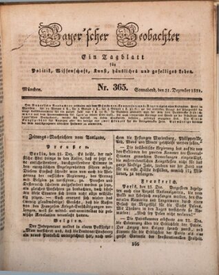 Bayer'scher Beobachter Samstag 31. Dezember 1831