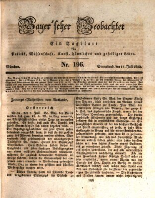 Bayer'scher Beobachter Samstag 14. Juli 1832