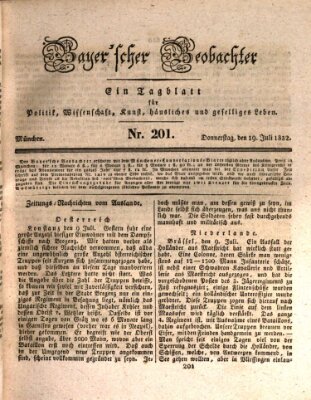 Bayer'scher Beobachter Donnerstag 19. Juli 1832