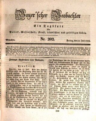 Bayer'scher Beobachter Freitag 20. Juli 1832