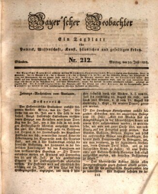 Bayer'scher Beobachter Montag 30. Juli 1832