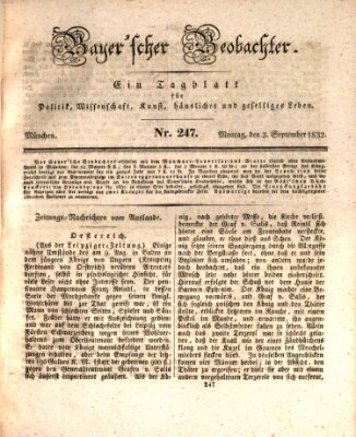 Bayer'scher Beobachter Montag 3. September 1832