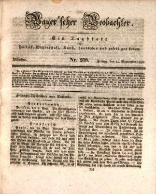 Bayer'scher Beobachter Freitag 14. September 1832