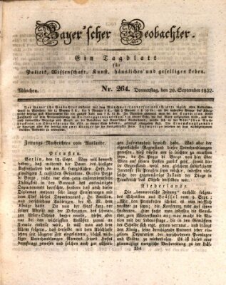 Bayer'scher Beobachter Donnerstag 20. September 1832