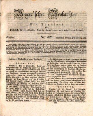 Bayer'scher Beobachter Sonntag 23. September 1832