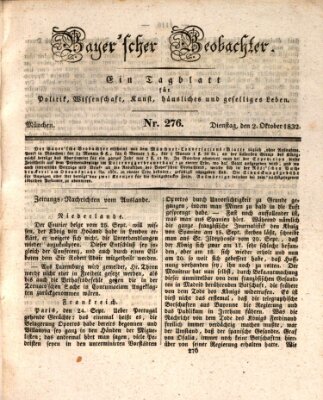 Bayer'scher Beobachter Dienstag 2. Oktober 1832