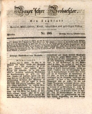 Bayer'scher Beobachter Freitag 19. Oktober 1832