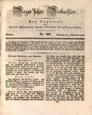 Bayer'scher Beobachter Sonntag 4. November 1832