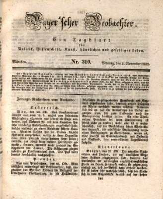 Bayer'scher Beobachter Montag 5. November 1832