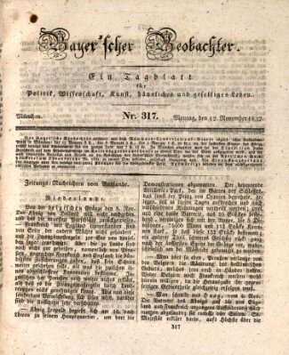 Bayer'scher Beobachter Montag 12. November 1832