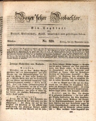 Bayer'scher Beobachter Freitag 23. November 1832