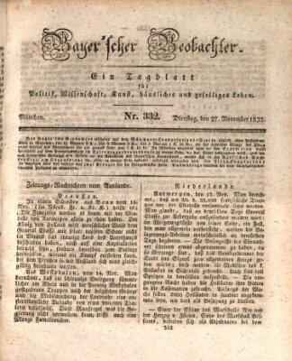 Bayer'scher Beobachter Dienstag 27. November 1832