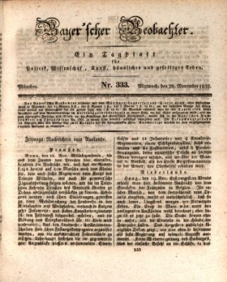 Bayer'scher Beobachter Mittwoch 28. November 1832