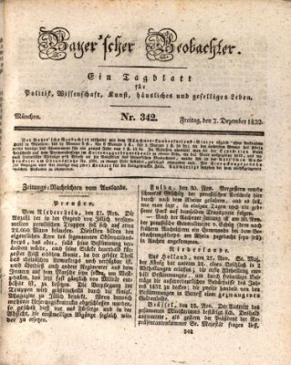 Bayer'scher Beobachter Freitag 7. Dezember 1832