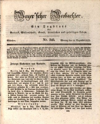 Bayer'scher Beobachter Montag 10. Dezember 1832