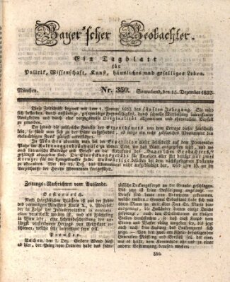 Bayer'scher Beobachter Samstag 15. Dezember 1832