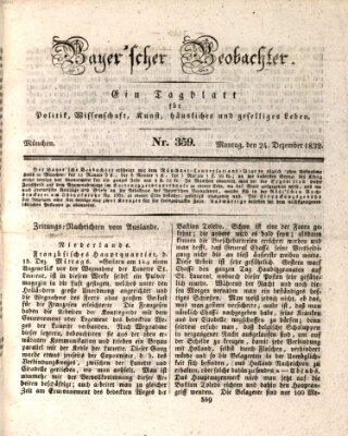 Bayer'scher Beobachter Montag 24. Dezember 1832