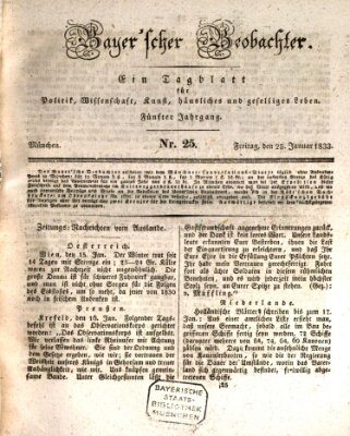 Bayer'scher Beobachter Freitag 25. Januar 1833