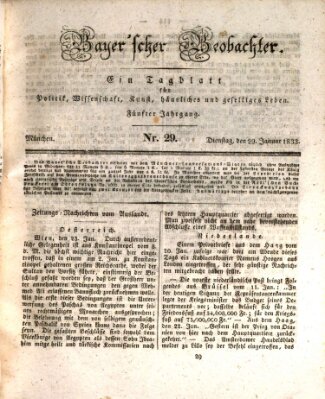 Bayer'scher Beobachter Dienstag 29. Januar 1833