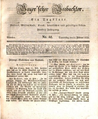 Bayer'scher Beobachter Donnerstag 21. Februar 1833