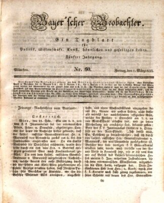 Bayer'scher Beobachter Freitag 1. März 1833