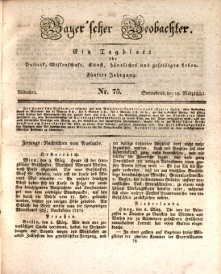 Bayer'scher Beobachter Samstag 16. März 1833