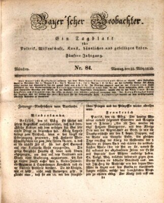 Bayer'scher Beobachter Montag 25. März 1833