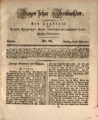 Bayer'scher Beobachter Dienstag 26. März 1833