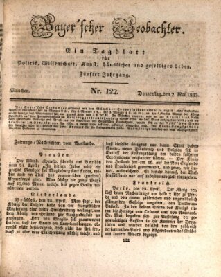 Bayer'scher Beobachter Donnerstag 2. Mai 1833
