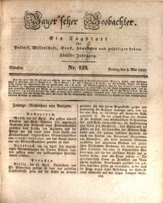 Bayer'scher Beobachter Freitag 3. Mai 1833