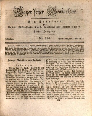 Bayer'scher Beobachter Samstag 4. Mai 1833