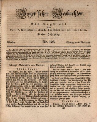 Bayer'scher Beobachter Montag 6. Mai 1833