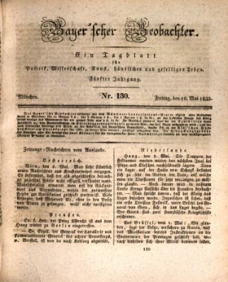 Bayer'scher Beobachter Freitag 10. Mai 1833