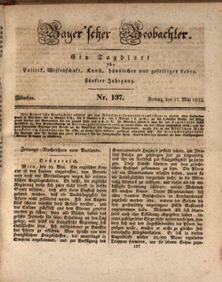 Bayer'scher Beobachter Freitag 17. Mai 1833